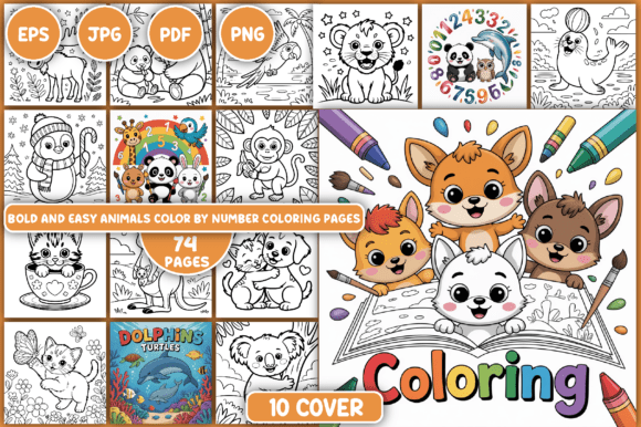 Download Animals Color by Number Coloring Pages - Coloring pages Collection