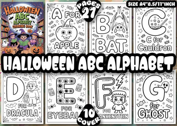 Download Halloween ABC Alphabet Coloring Pages - Coloring pages Collection