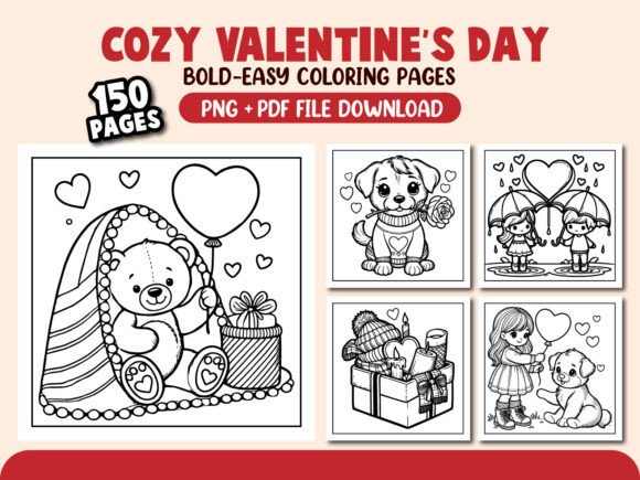 Download Cozy Valentine’s Day Kids Coloring Pages - Coloring pages Collection