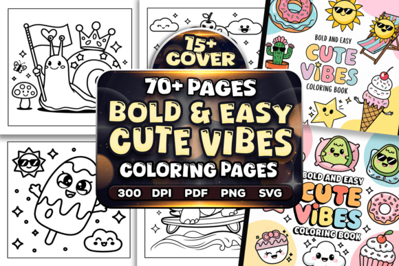 Download Bold and Easy Cute Vibes Coloring Pages - Coloring pages Collection