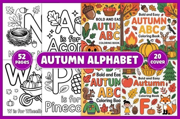 Download Autumn Alphabet ABC Coloring Pages - Coloring pages Collection