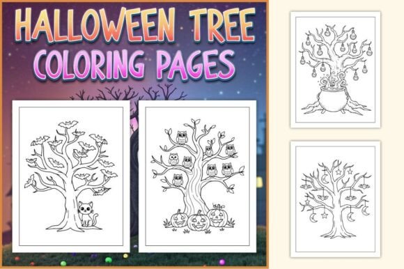 Download Halloween Tree Coloring Pages for Kids - Coloring pages Collection