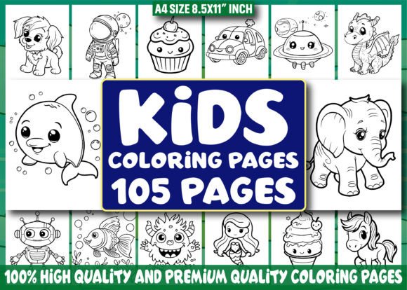 Download 105 Kids Coloring Pages for Kids - KDP - Coloring pages Collection