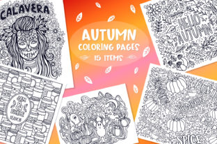 Download Autumn Coloring Pages Bundle 15 Vector - Coloring pages Collection