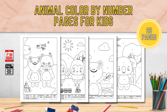 Download Animal Color by Number Coloring Pages - Coloring pages Collection