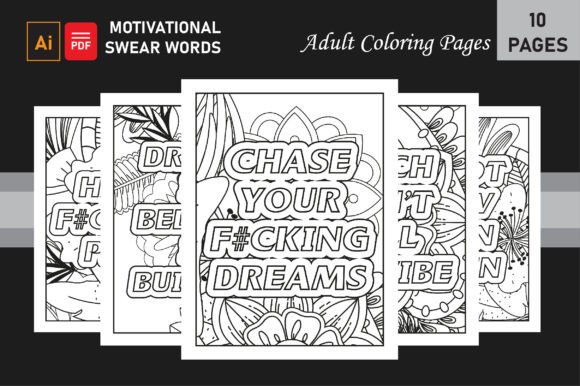 Download Motivational Swear Words Coloring Pages for Adults - Coloring pages Collection