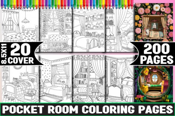 Download 200 Pocket Room Coloring Pages for KDP - Coloring pages Collection