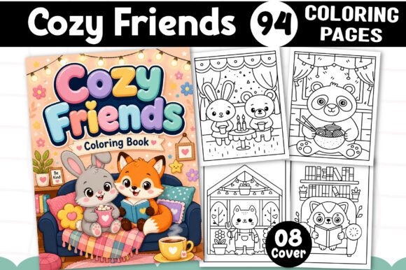 Download Cozy Friends Coloring Pages for Adults - Coloring pages Collection