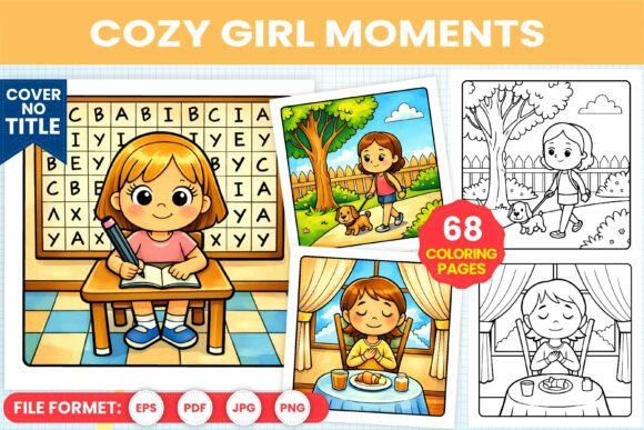 Download Cozy Girl Moments Coloring Pages - Coloring pages Collection