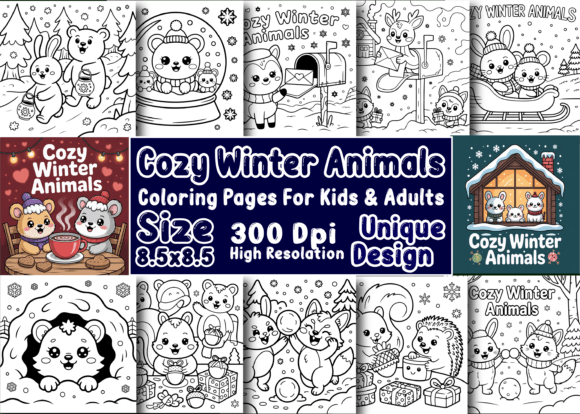 Download Cozy Winter Animals Coloring Pages - Coloring pages Collection