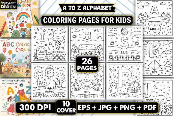 Download A to Z Alphabet Coloring Pages for Kids - Coloring pages Collection