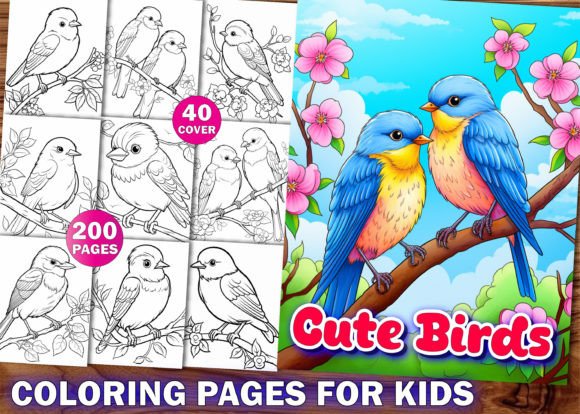Download 200 Cute Birds Coloring Pages for Kids - Coloring pages Collection