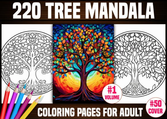 Download 220 Tree Mandala Coloring Pages - KDP - Coloring pages Collection