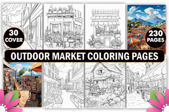 Download Outdoor Market Coloring Pages for Adults - Coloring pages Collection