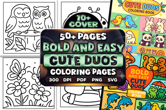 Download 50+ Bold Easy Cute Duos Coloring Pages - Coloring pages Collection