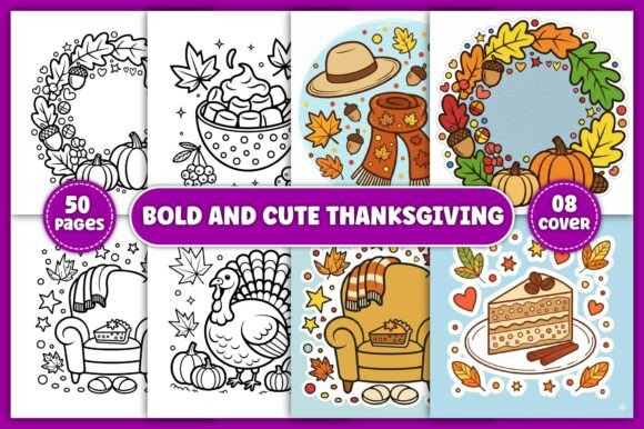 Download Bold and Cute Thanksgiving Coloring Book - Thanksgiving coloring book Collection