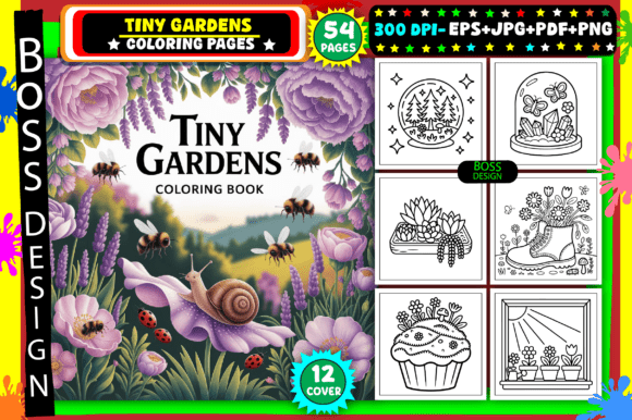 Download Tiny Gardens Coloring Pages for Adults - Coloring pages Collection