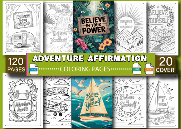 Download Adventure Affirmation Coloring Pages - Coloring pages Collection