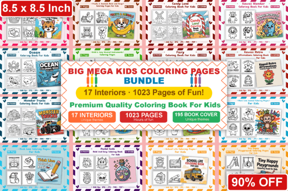 Download 1023 Big Mega Kids Coloring Pages Bundle - Coloring pages Collection