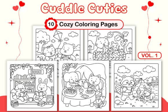 Download Cuddle Cuties Cozy Coloring Pages Vol. 1 - Coloring pages Collection