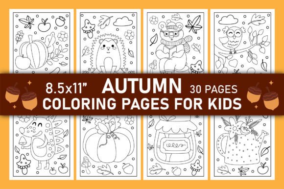 Download Autumn Coloring Pages for Kids Volume-5 - Coloring pages Collection