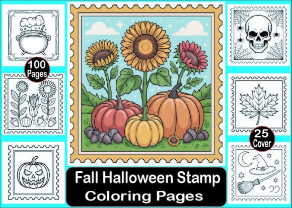 Download Fall Halloween Stamp Coloring Pages - Coloring pages Collection