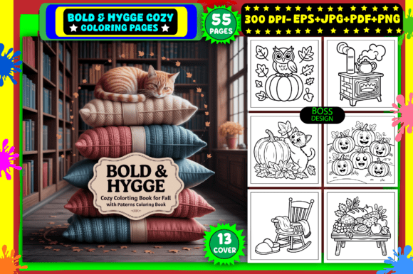 Download Bold &amp; Hygge Cozy Coloring Pages - Coloring pages Collection