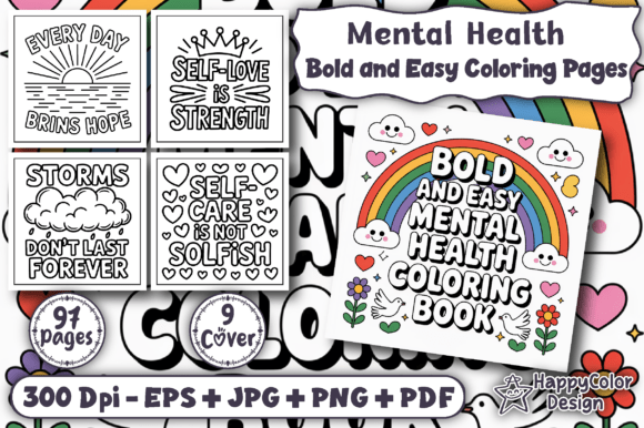 Download Bold &amp; Easy Mental Health Coloring Pages - Coloring pages Collection