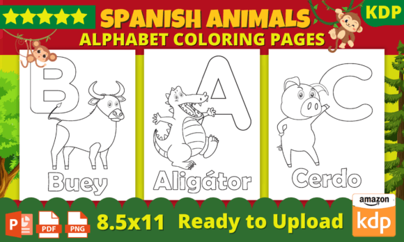 Download Spanish Animals Alphabet Coloring Pages - Coloring pages Collection