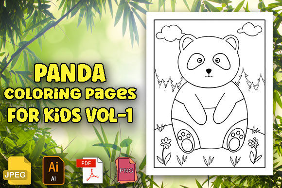 Download Panda Coloring Pages for Kids Vol 1 - Coloring pages Collection