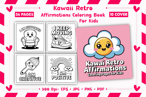 Download Kawaii Retro Affirmations Coloring Pages - Coloring pages Collection