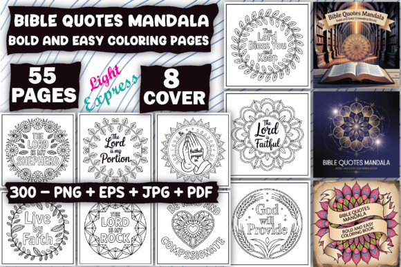 Download Bible Quotes Mandala Coloring Pages KDP - Coloring pages Collection