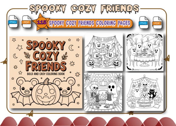 Download Spooky Cozy Friends Coloring Pages Adult - Coloring pages Collection