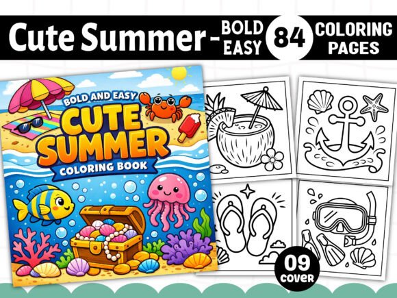Download Bold Easy Cute Summer Coloring Pages - Coloring pages Collection
