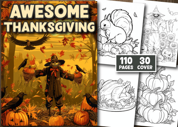 Download Awesome Thanksgiving Coloring Book - Thanksgiving coloring book Collection