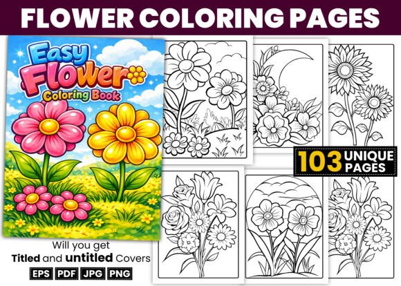 Download Bold and Easy Flower Coloring Pages - Coloring pages Collection