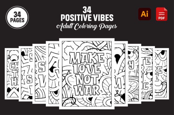 Download Positive Vibes Adult Coloring Pages - Coloring pages Collection