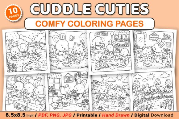 Download Cuddle Cuties Comfy Coloring Pages - Coloring pages Collection