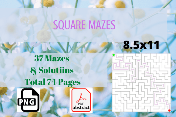 Download Square Mazes KDP Kids Interior - Kdp kids interior Collection