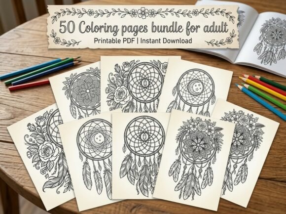 Download 50 Boho Dreamcatcher Coloring Pages - Coloring pages Collection