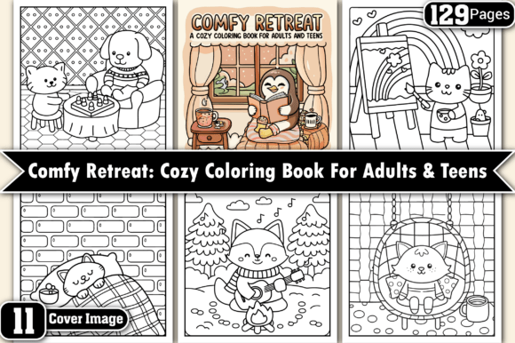 Download Comfy Retreat Cozy Coloring Pages - Coloring pages Collection