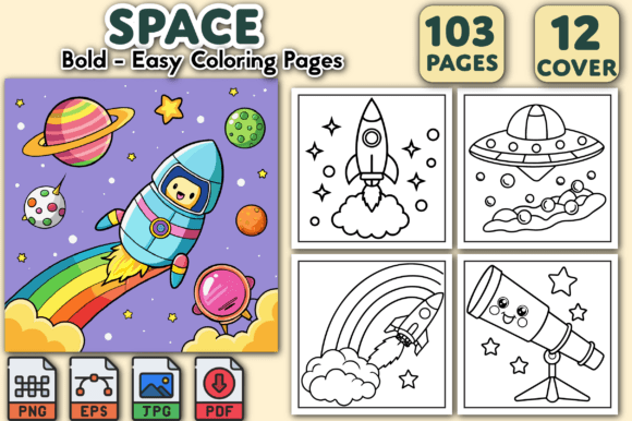 Download Bold and Easy Space Coloring Pages - Coloring pages Collection