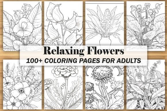 Download Relaxing Flowers Coloring Pages - Coloring pages Collection