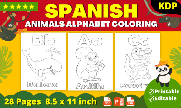 Download Animals Alphabet Coloring Pages (Spanish) - Coloring pages Collection