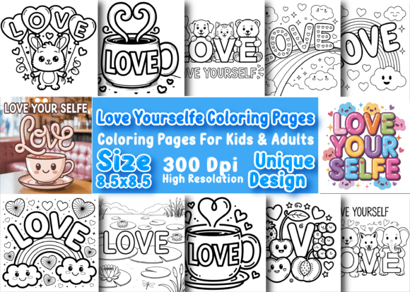 Download Love Yourselfe Coloring Pages for Adults - Coloring pages Collection