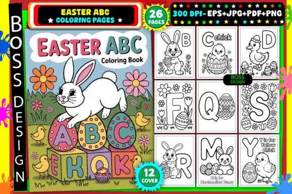 Download Easter ABC Coloring Pages for Kids - Coloring pages Collection