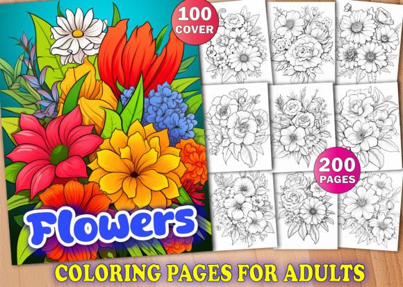 Download 200 Flower Coloring Pages for Adults - Coloring pages Collection