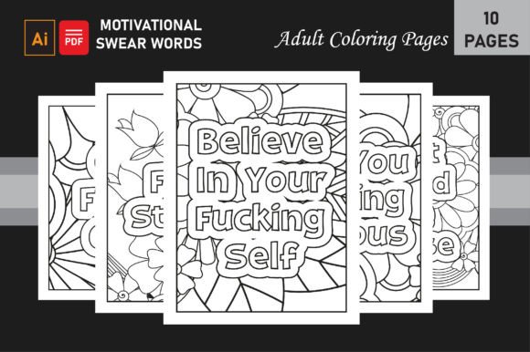 Download Motivational Swear Words Coloring Pages for Adults - Coloring pages Collection