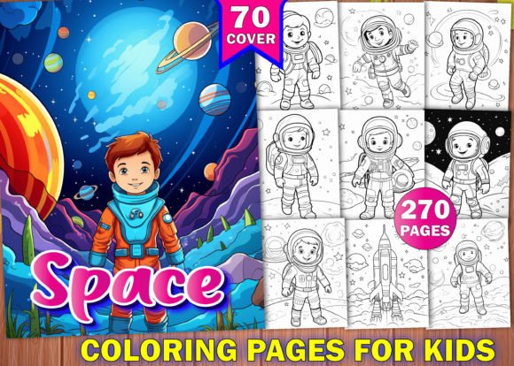 Download 250+ Space Coloring Pages for Kids - KDP - Coloring pages Collection