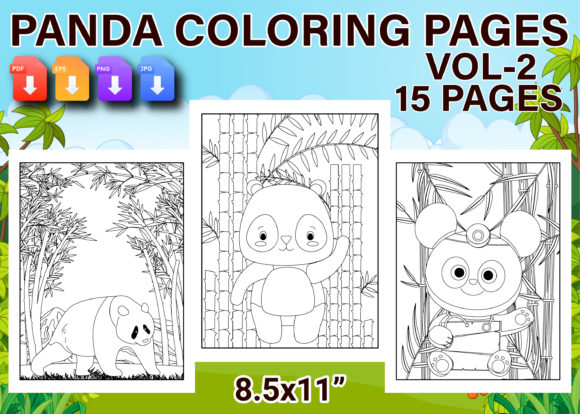 Download Panda Coloring Pages for Kids Vol-2 - Coloring pages Collection